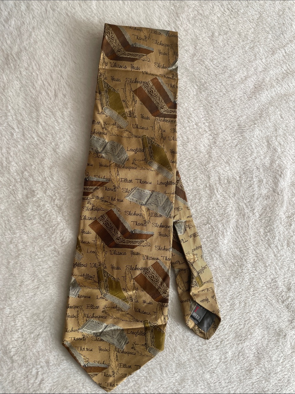 Robert Talbott Best of Class silk gold patterned silk necktie